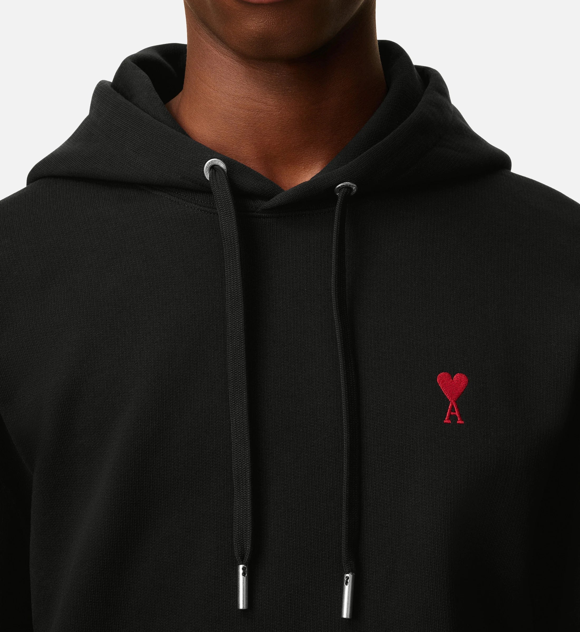 Ami Paris - Hoodie Ami De Coeur – Noir Rouge