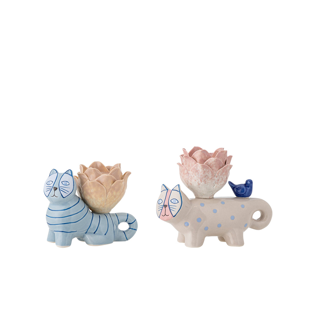 Missy - Candle Holder - Multicolour - Stoneware