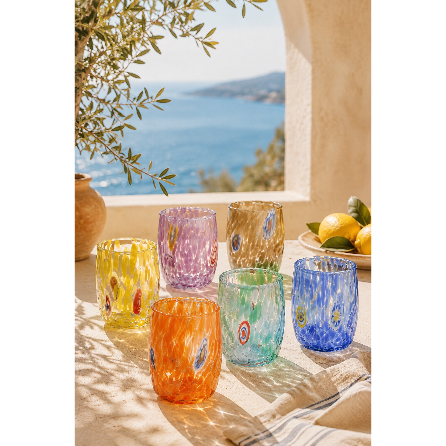 Bombetta - Lot De 6 Verres - Décors Assortis