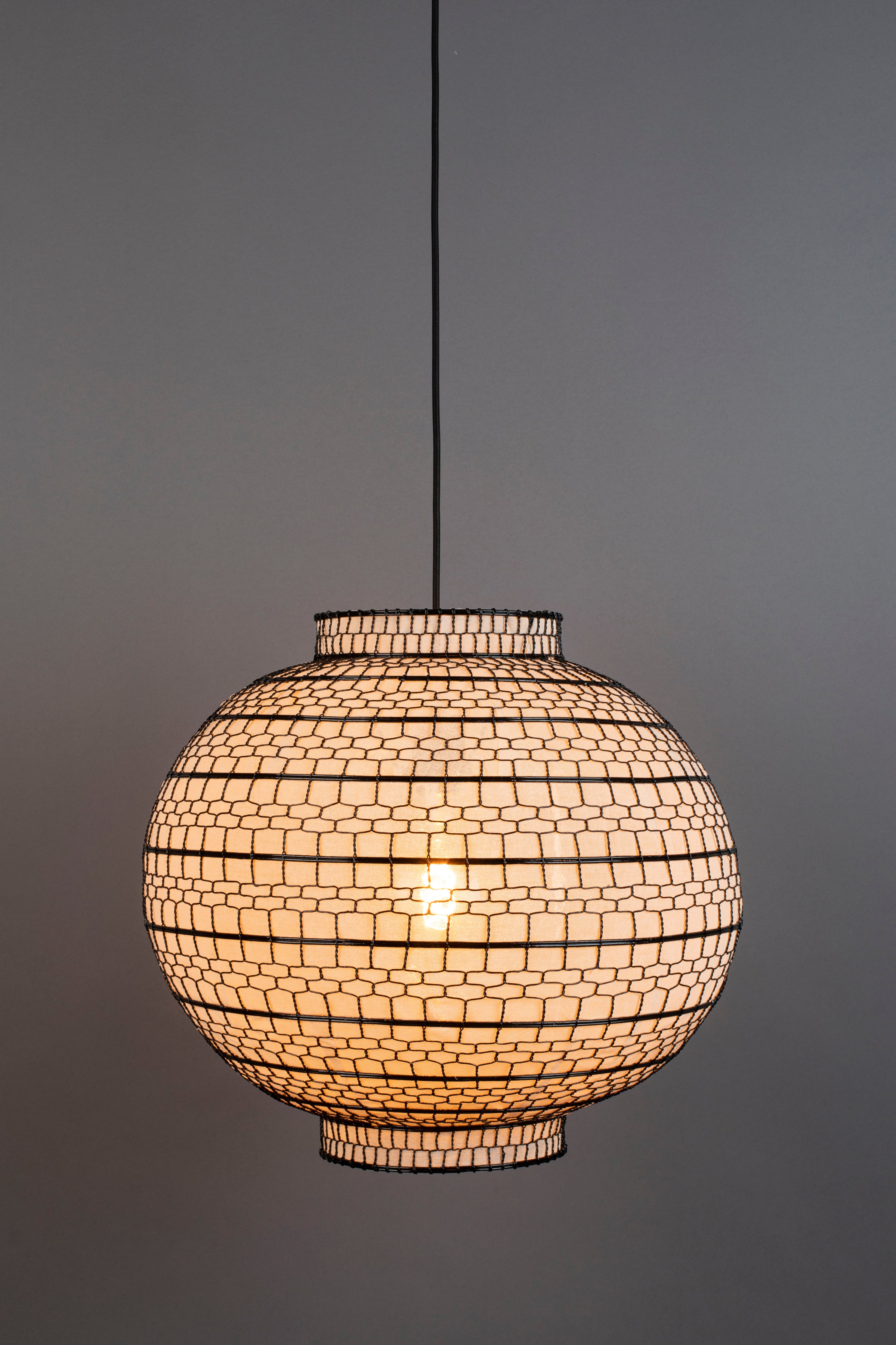 Ming Ronde '45 - Suspension - Fer - Blanc