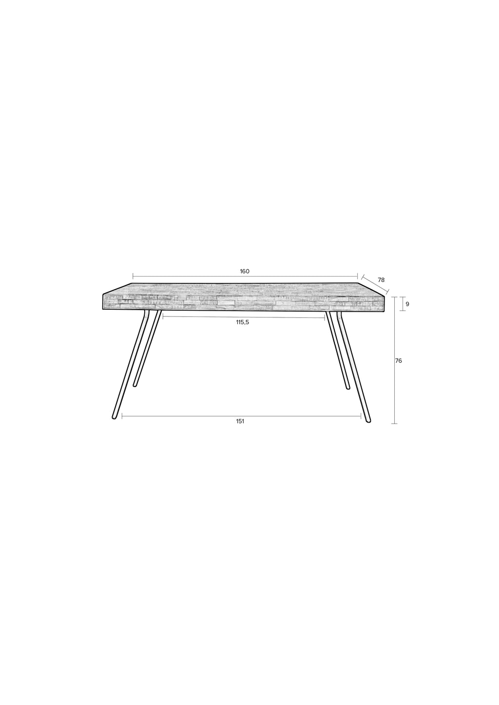 Suri - Dining Room Table - Wood - Black