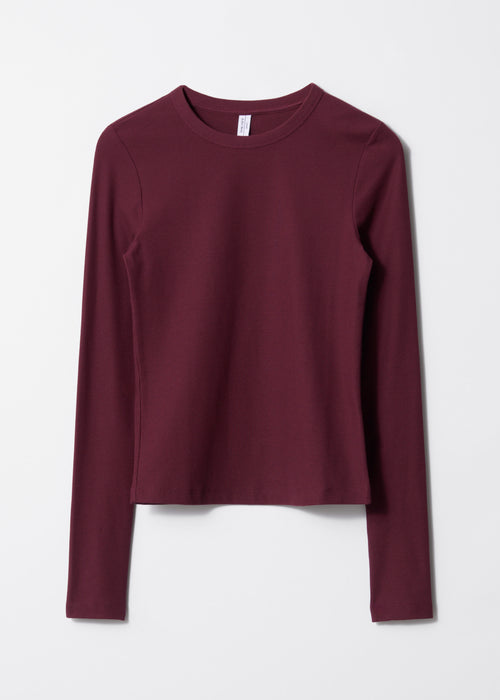 Top Es Georgina Rib Top - Red - Women