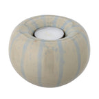Agate - Set of 4 Tealight Holders - Yellow - Stoneware