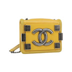 Chanel - Boy Brick Flap Mini leather pouch - Yellow