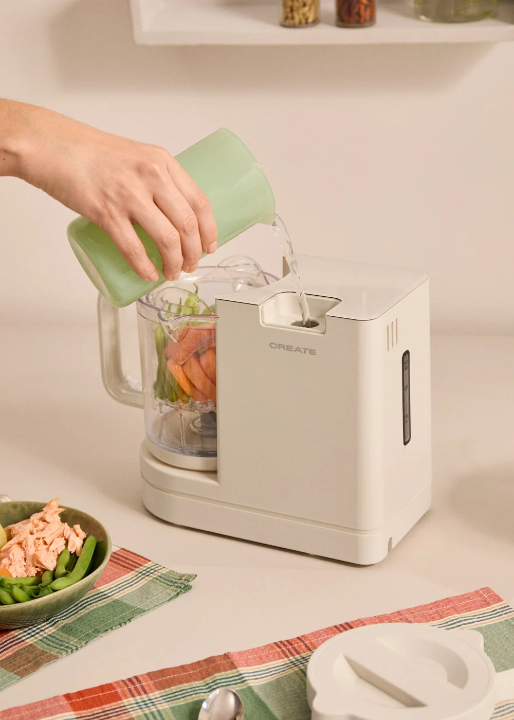 Baby Chefbot - Robot Culinaire Multifonction Avec Stérilisateur Pour Bébés - Blanc Cassé