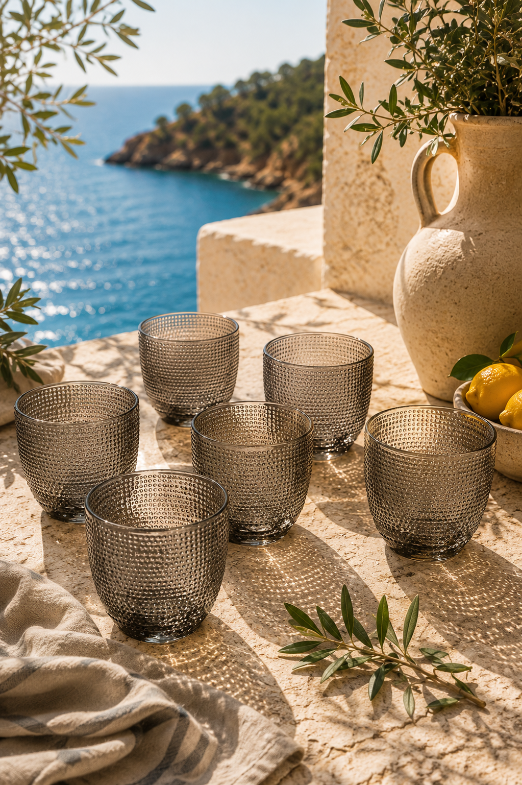 Trame - Lote De 6 Vasos - Gris