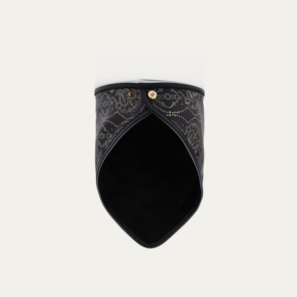 Bandana Cuir Nappa Noir Imprimé Bandana