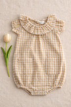 Barboteuse Callie - Bébé Fille - Camel Vichy