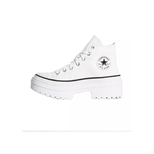 All Star Lugged Heel Platform Sneakers - White/Black