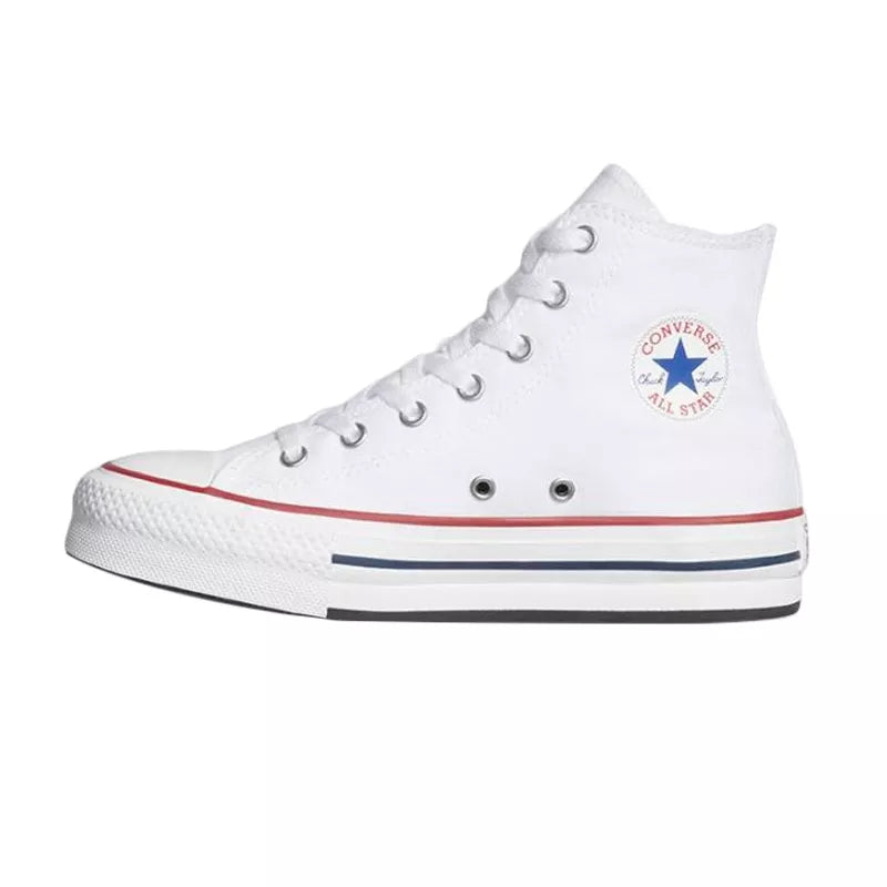 Converse Canvas All Star Lift Hi Jr Sneakers - White/Blue