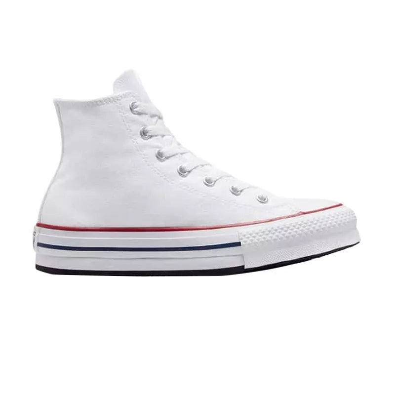 Converse Canvas All Star Lift Hi Jr Sneakers - White/Blue