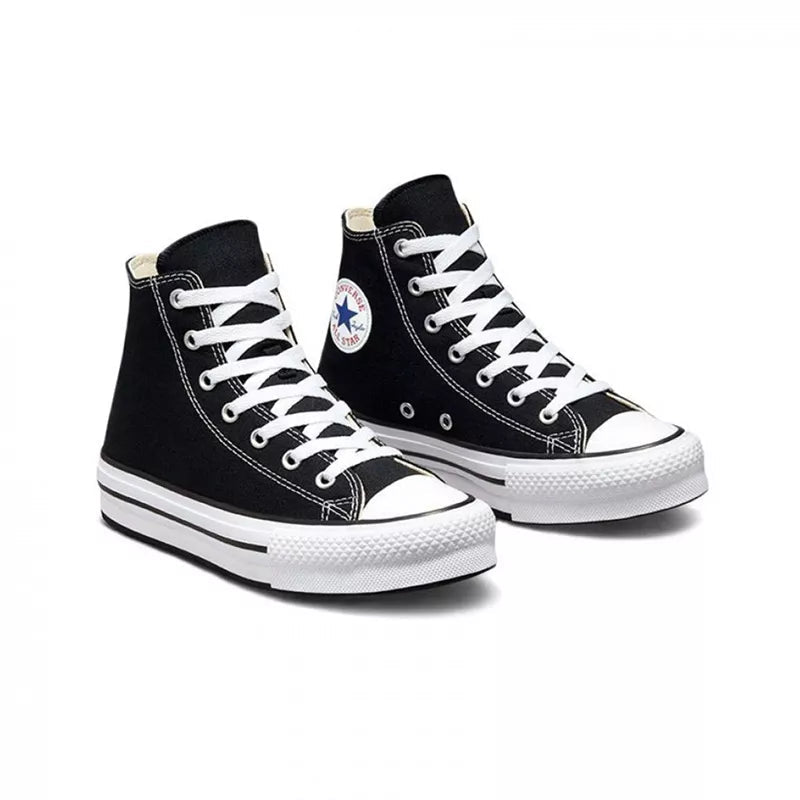 Baskets Converse Canvas All Star Lift Hi Jr - Noir/Blanc