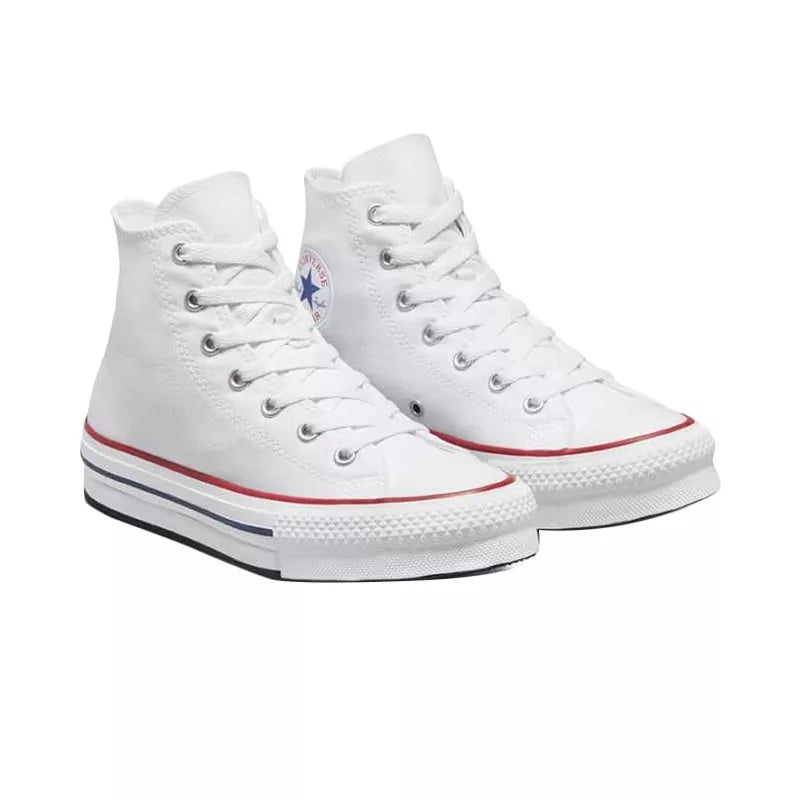 Converse Canvas All Star Lift Hi Jr Sneakers - White/Blue