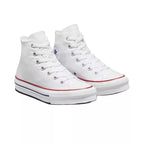 Converse Canvas All Star Lift Hi Jr Sneakers - White/Blue