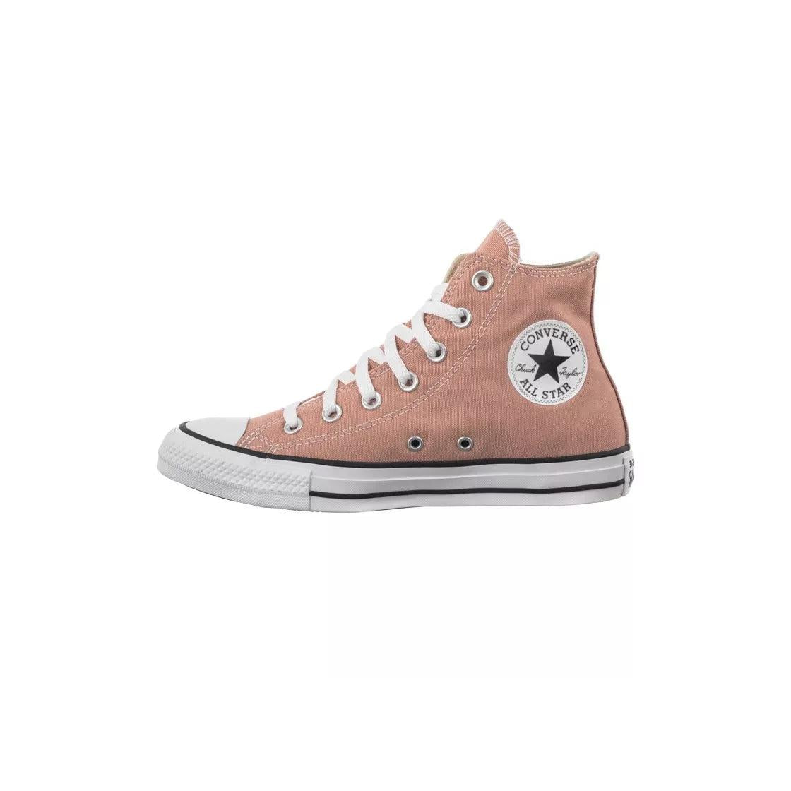 Zapatillas altas de lona - Rosa/Marrón