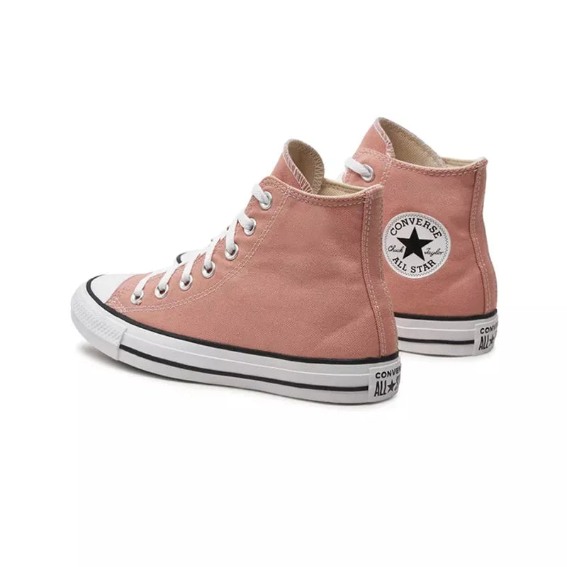 Zapatillas altas de lona - Rosa/Marrón