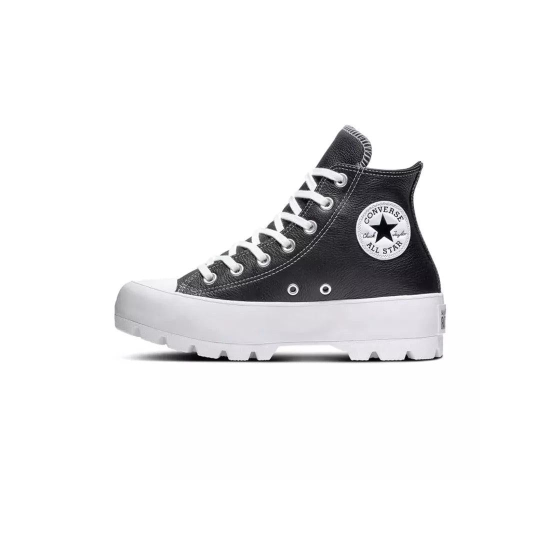 Zapatillas Converse Chuck Taylor All Star de cuero con tacos - Negro, Blanco.