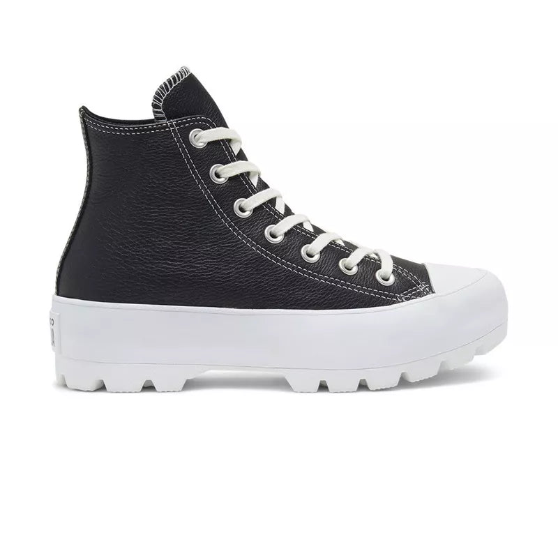 Zapatillas Converse Chuck Taylor All Star de cuero con tacos - Negro, Blanco.