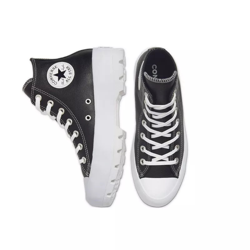 Zapatillas Converse Chuck Taylor All Star de cuero con tacos - Negro, Blanco.