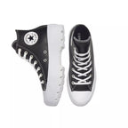 Zapatillas Converse Chuck Taylor All Star de cuero con tacos - Negro, Blanco.