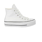 Hi Leather Platform Sneakers - White