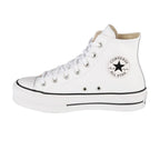 Hi Leather Platform Sneakers - White