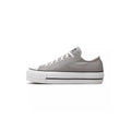 Zapatillas altas de lona con plataforma - Gris