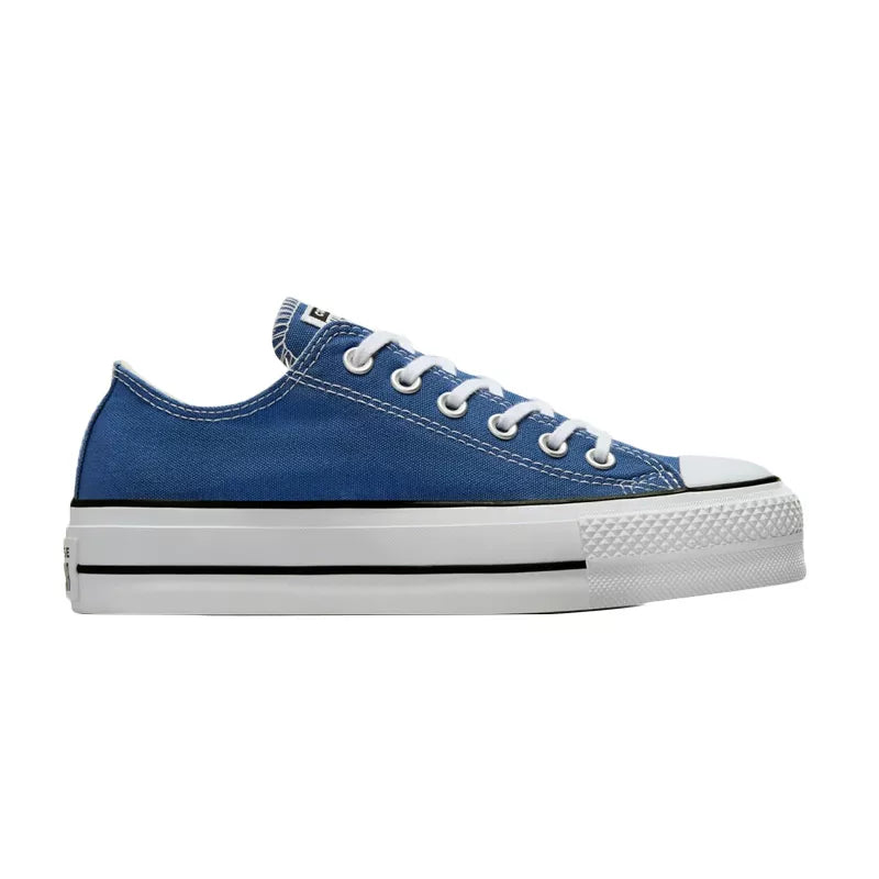 Baskets Platforme Canvas Hi - Bleu Et Blanc