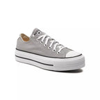 Zapatillas altas de lona con plataforma - Gris