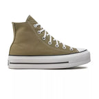 Zapatillas altas de lona con plataforma - Marrón