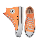 Canvas Hi Platform Sneakers - Orange