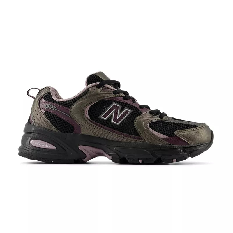 Baskets Mr530 - Noir/Noir Métallisé/Marron Prune