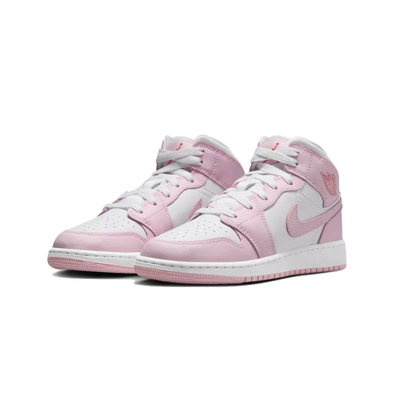 Nike Air Jordan 1 Mid Gs Sneakers - Pink/White