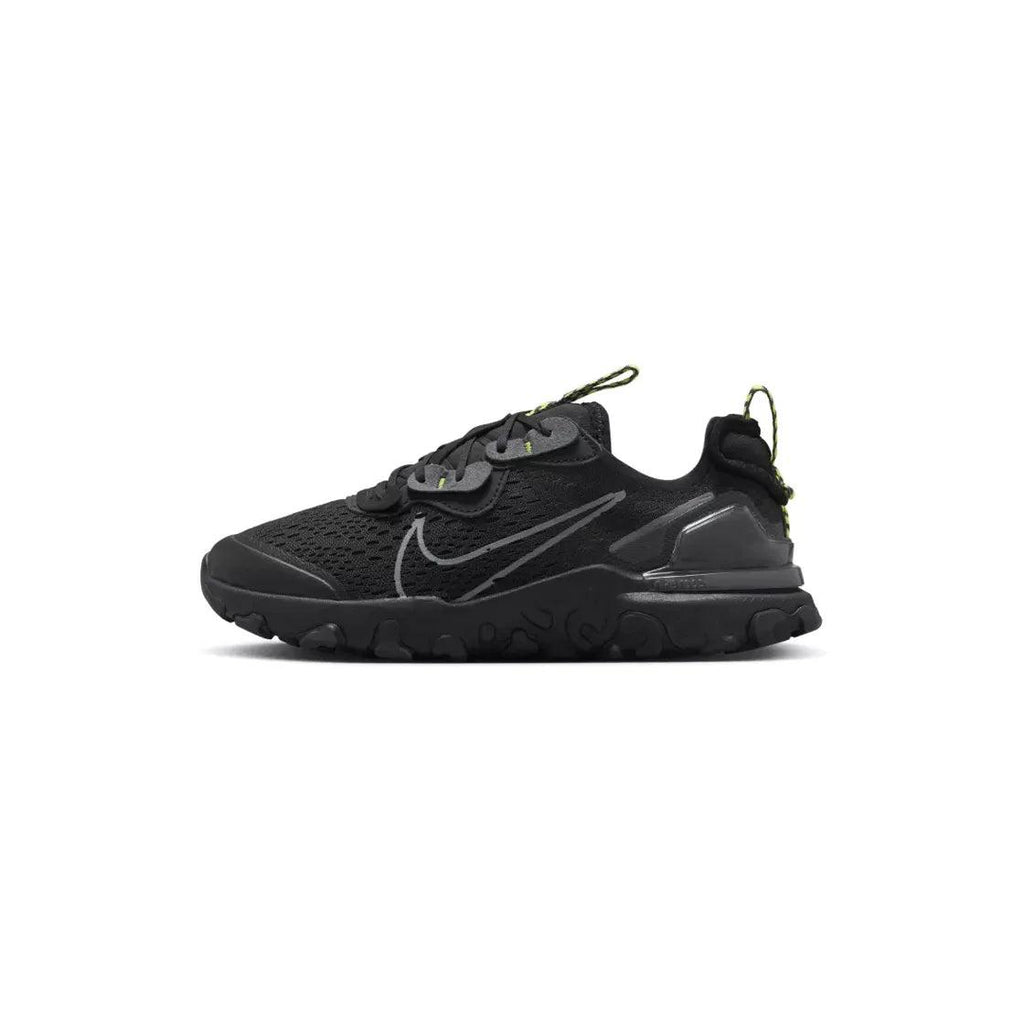 Baskets Nike React Vision Gs - Noir, Gris, Vert Fluo