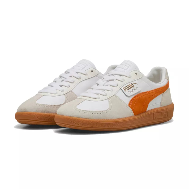 Puma Palermo Lth Trainers - White, Orange.