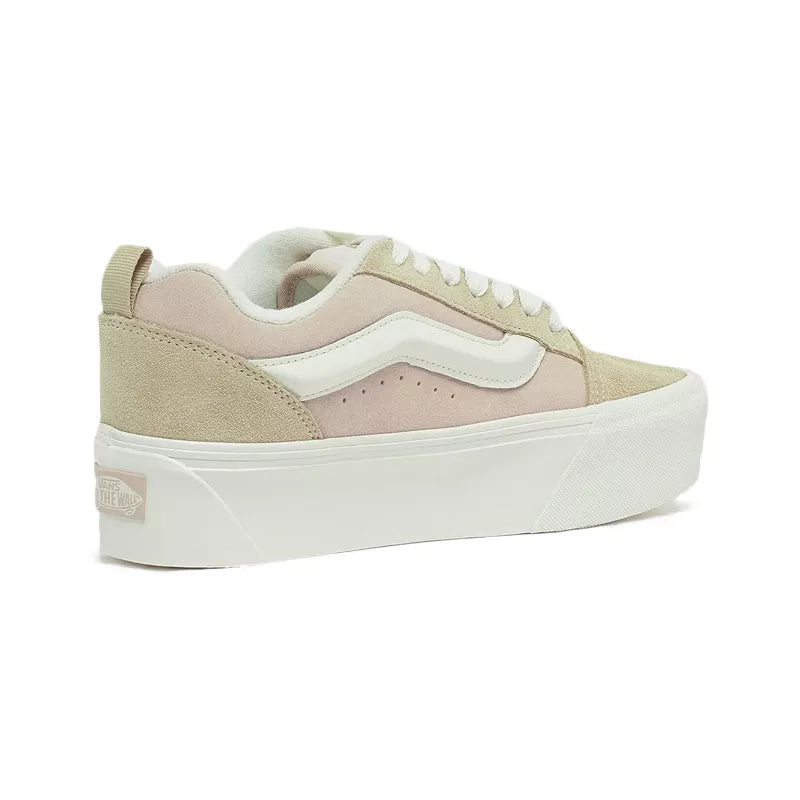Knu-Skool Stack Sneakers - Beige/Pink - Women's