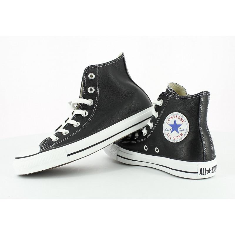 All Star Leather Hi Trainers - Black