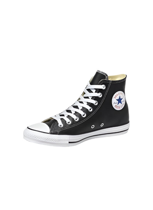 All Star Leather Hi Trainers - Black