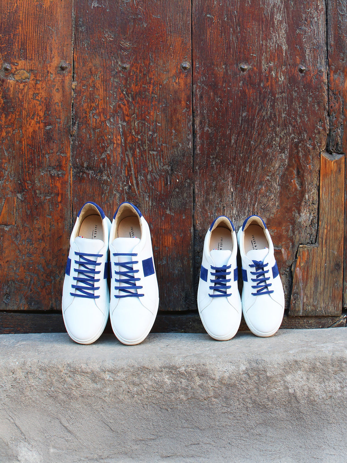 Sneakers Made in France i læder blå - Kvinder