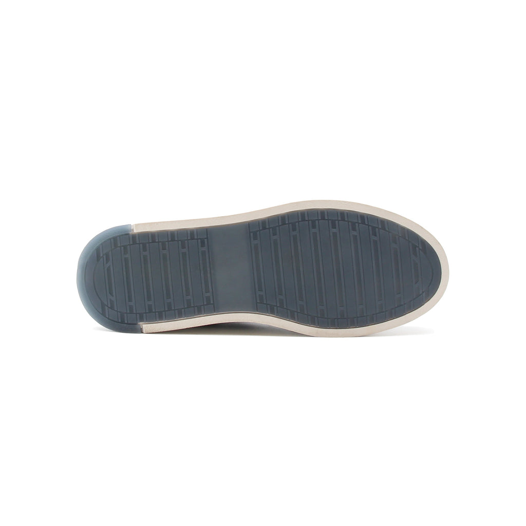 Zapatillas Léo de piel azul - Hombre