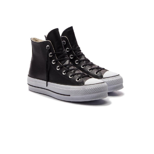 Baskets Plateforme Cuir Hi - Noir