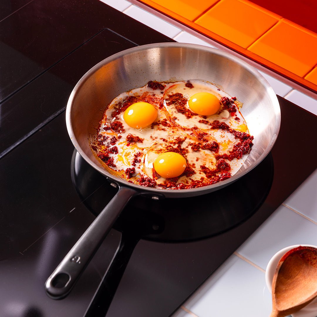 Batterie De Cuisine En Inox Avec Manches Noirs, 7 Pièces