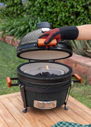 Barbecue Kamado - Barbecue Fumeur En Céramique - Noir