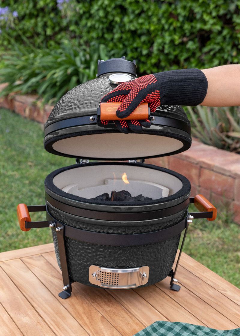 Barbecue Kamado - Barbecue Fumeur En Céramique - Noir