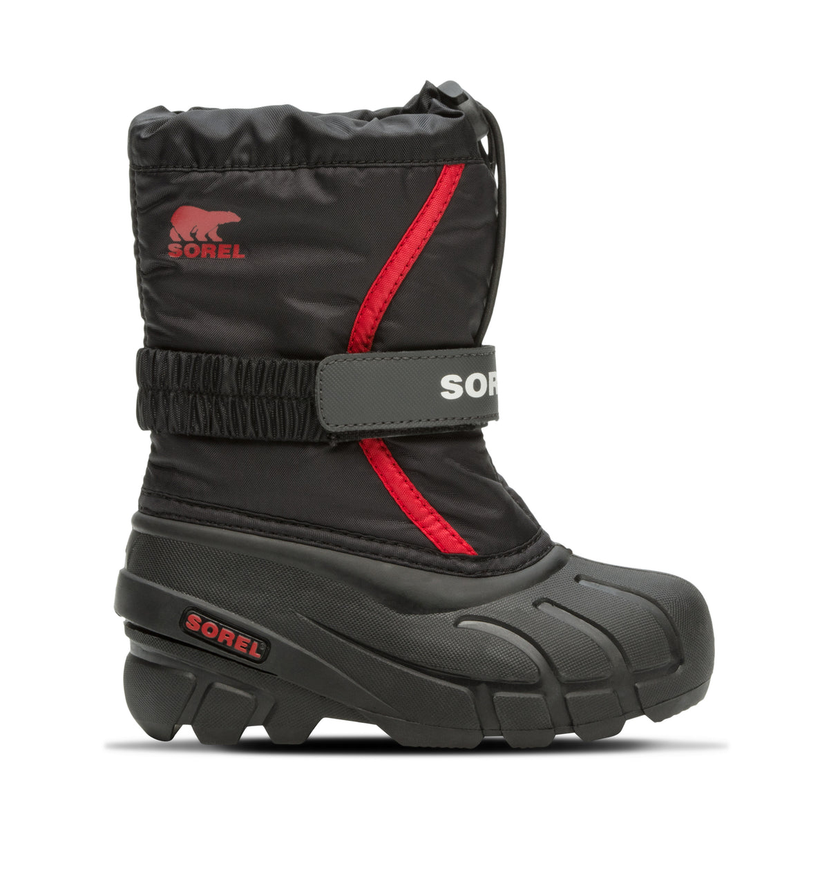 Snestøvler Flurry™ - Black & Bright Red - Børn
