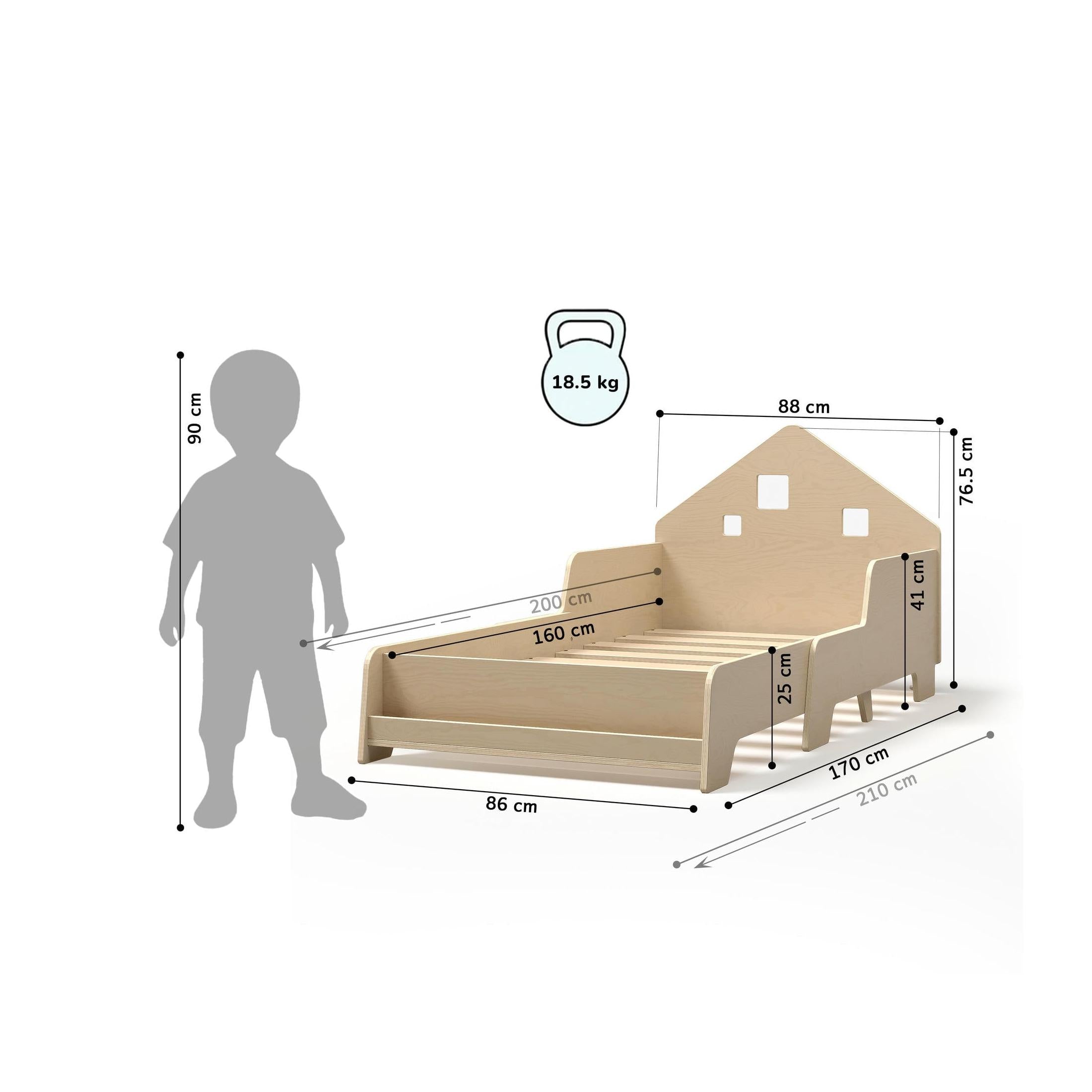 Extendable House Bed With LED Lighting