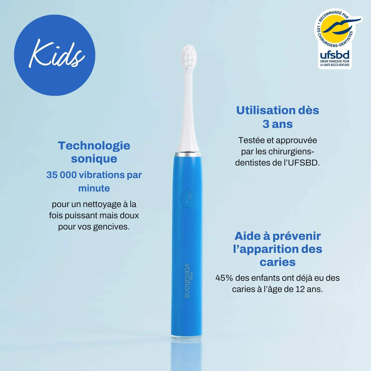 Cepillo De Dientes Eléctrico - Infantil - Azul