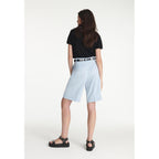 The Kooples - Bermuda Bleu Ciel Laine À Plis - Femme
