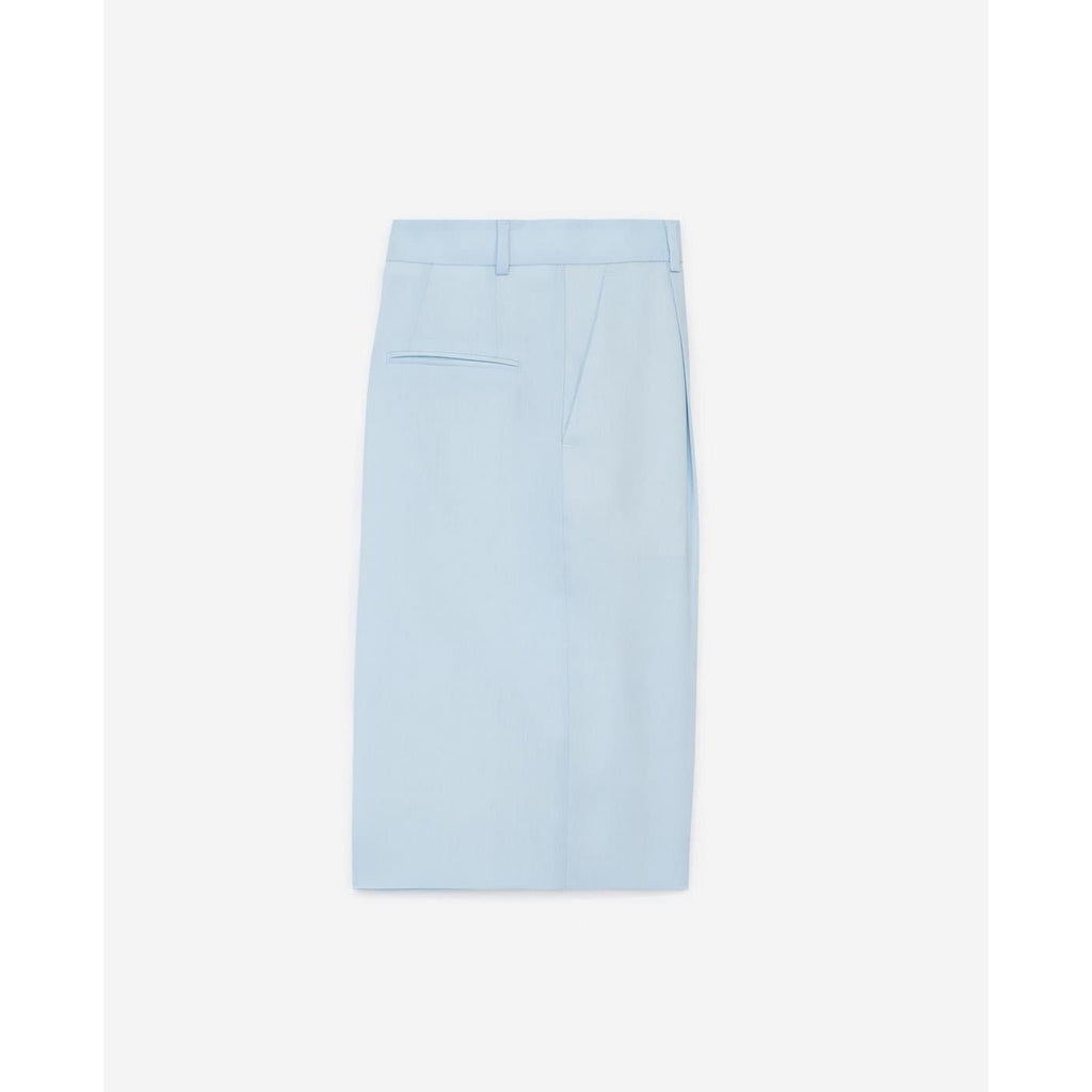 The Kooples - Bermuda Bleu Ciel Laine À Plis - Femme