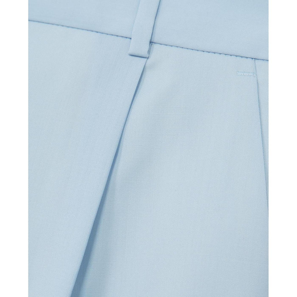 The Kooples - Bermuda Bleu Ciel Laine À Plis - Femme